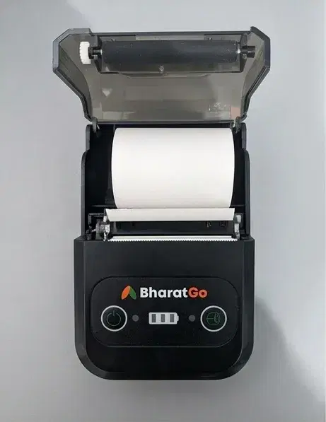 BharatGo Bluetooth thermal printer side view