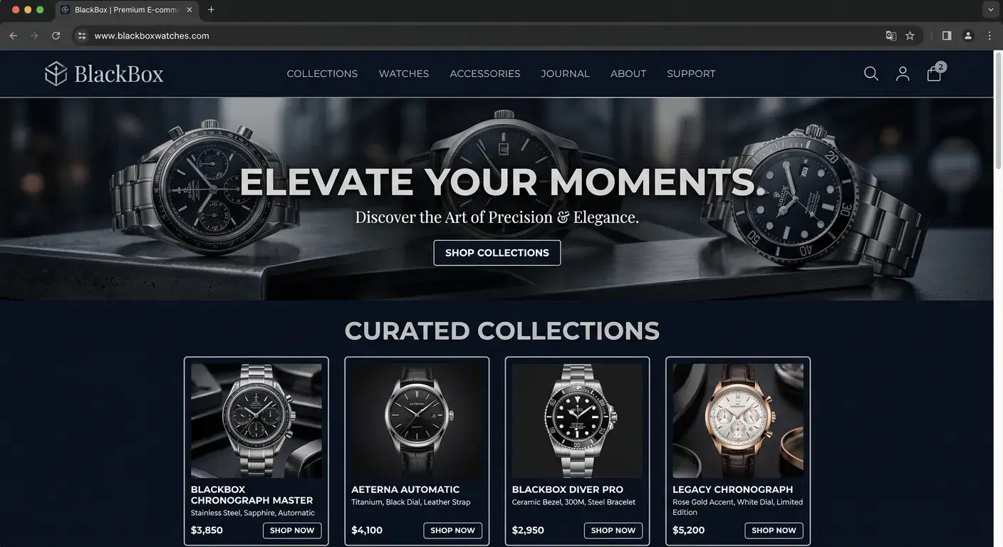 BlackBox: Watch Store demo store built with BharatGo