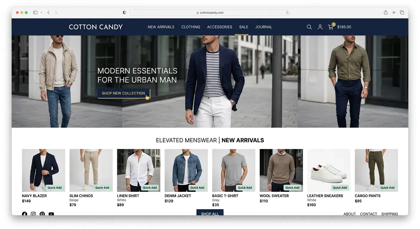 Cotton Candy: Fashion & Accessories demo store built with BharatGo